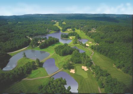 Aerial view of lakes map